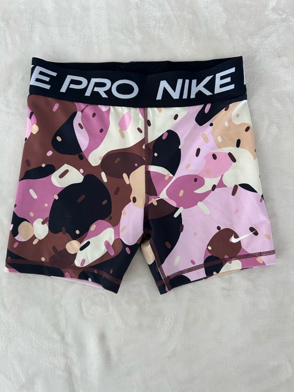 Nike Pro Pink Brown Black Camo Compression Shorts